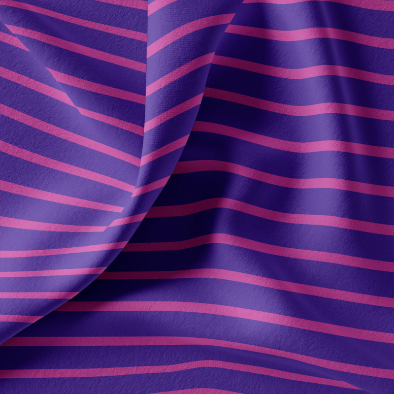 Gestreifter Jersey BRETON Violett / Petunie